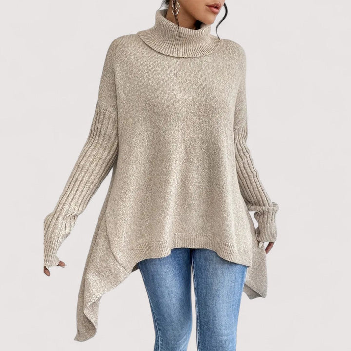 Patricia – Long and Elegant Sweater with High Collar
