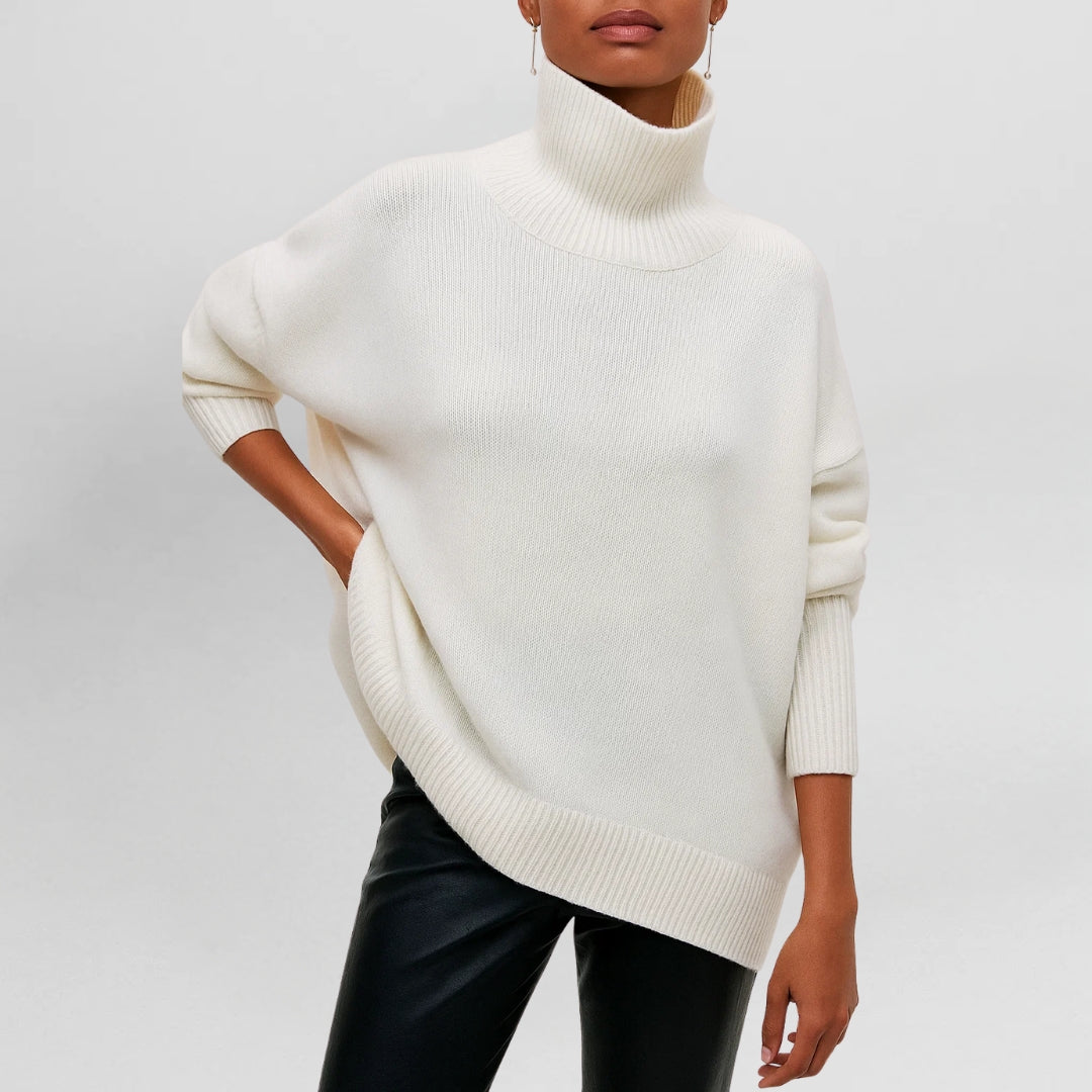 Stefanie | Warm and Elegant Sweater with High Collar