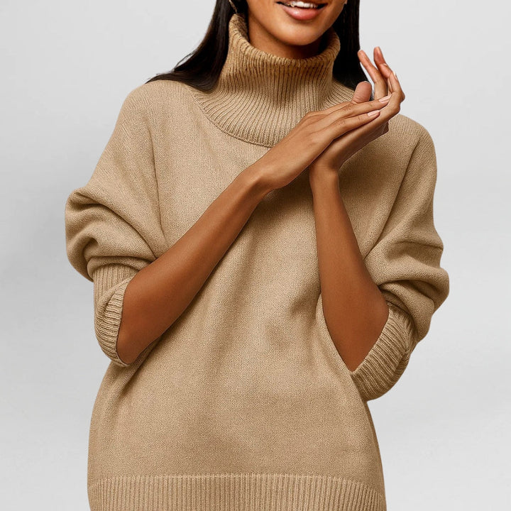 Stefanie | Warm and Elegant Sweater with High Collar