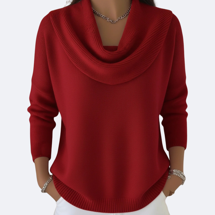 GIULIA - Sweater with Ruffles and Cozy Collar