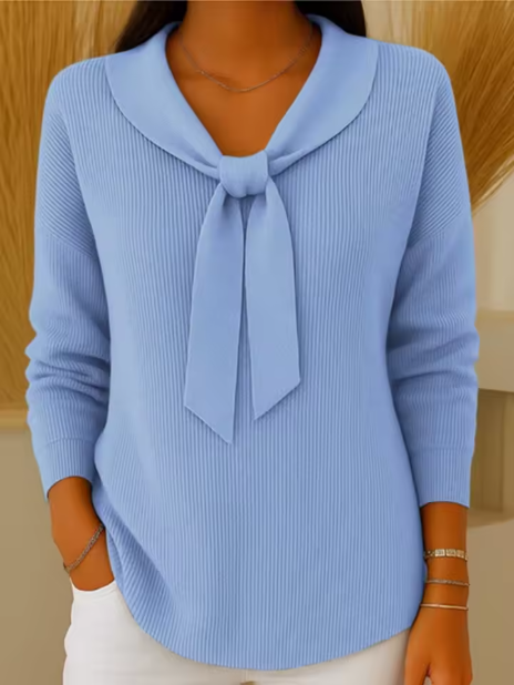 Bianca | Soft Sweater with Elegant Bow