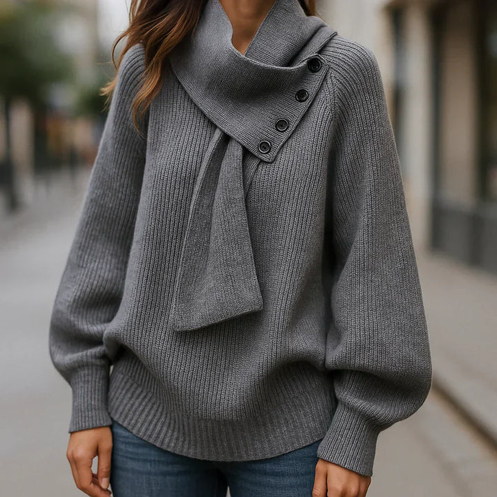 Elisa | Elegant Sweater with Shawl Collar