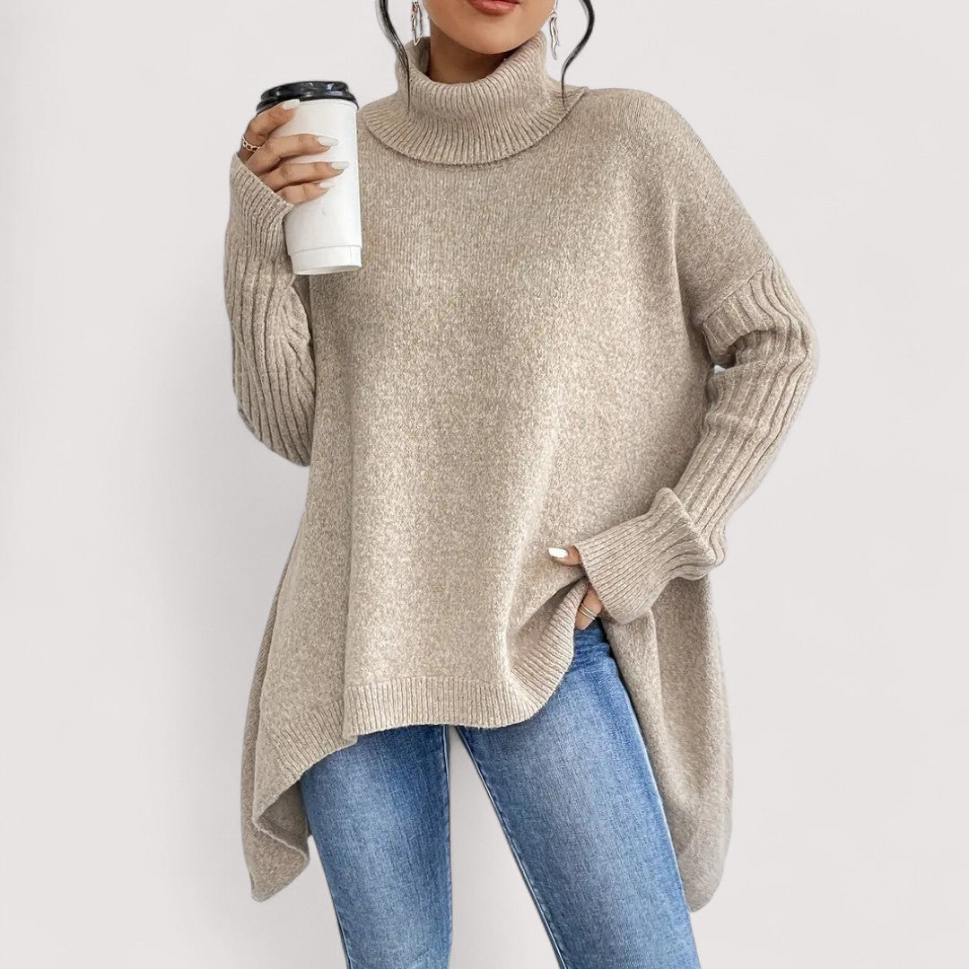 Patricia – Long and Elegant Sweater with High Collar