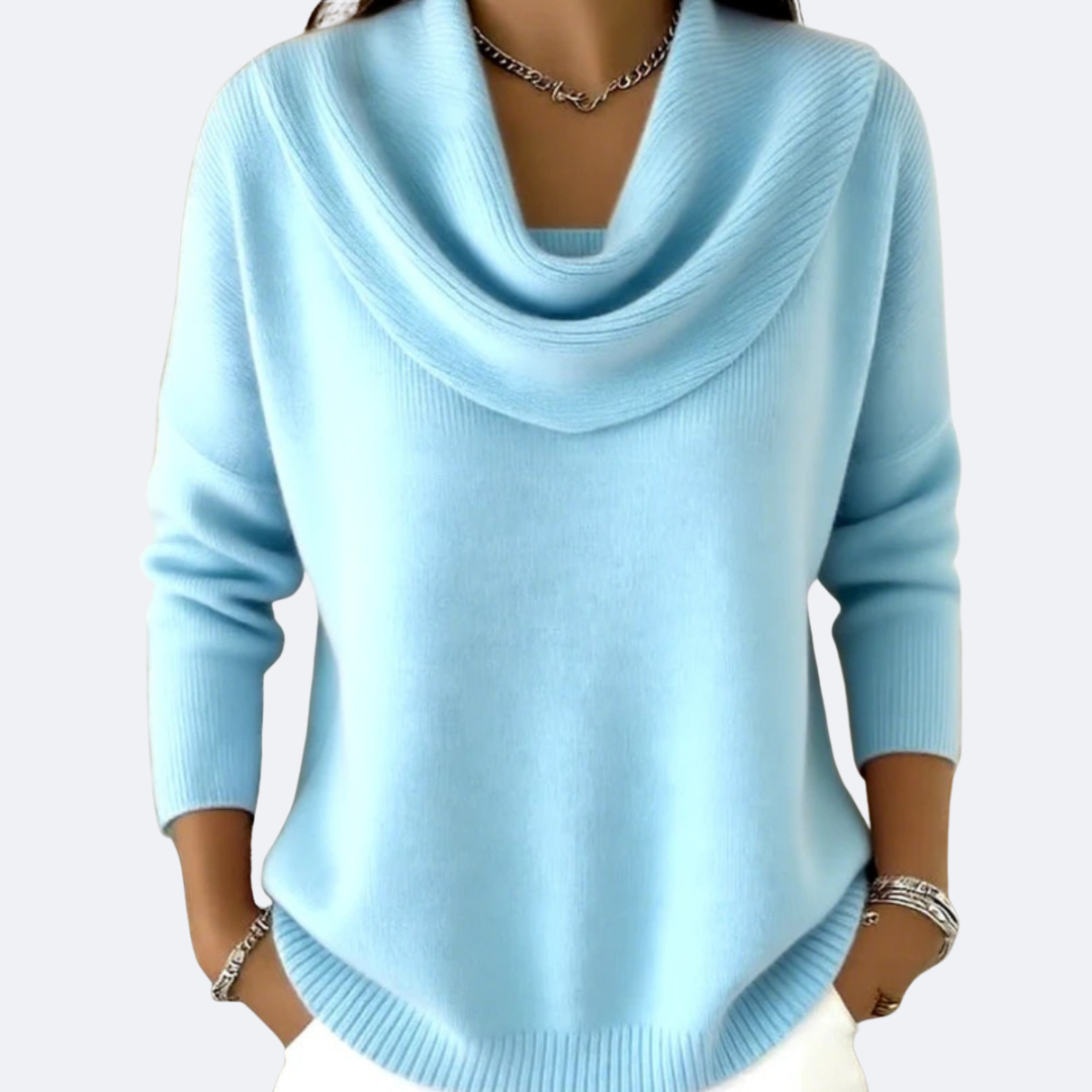 GIULIA - Sweater with Ruffles and Cozy Collar