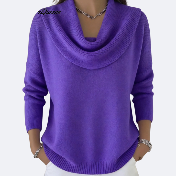 GIULIA - Sweater with Ruffles and Cozy Collar