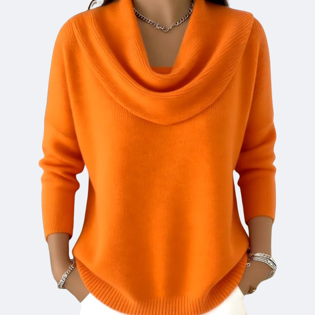 GIULIA - Sweater with Ruffles and Cozy Collar