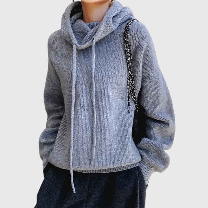 Marie | Cozy Sweater with High Collar and Hood