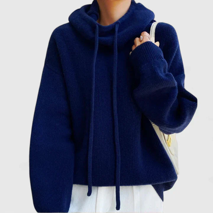 Marie | Cozy Sweater with High Collar and Hood